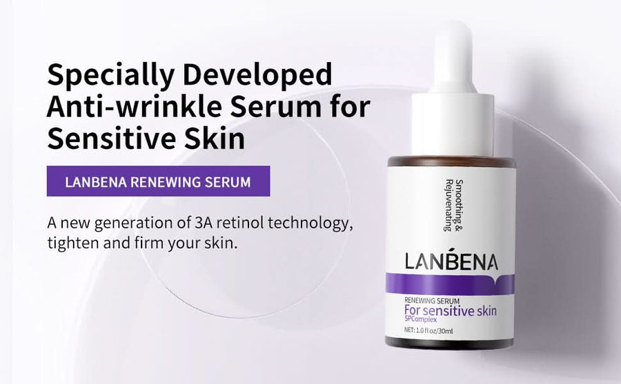 LANBENA Retinol Serum for Face, Retinol Serum with Hyaluronic Acid for Wrinkles and Fine Lines, Renew and Plump Night Facial Serum for Glowing Skin, Serum for Sensitive Skin, 30ml - Sccoti