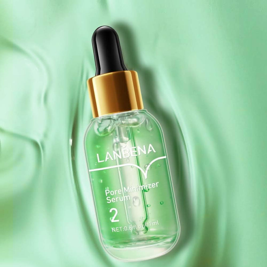LANBENA Pore Minimizer Serum, Pores Shrinking Serum for Face, Oil Control Firming, Tightening Pores, Vegan Moisture after Blackhead Remover, Centella Asiatica, Hamamelis Virginiana, 0.6 fl.oz - Sccoti