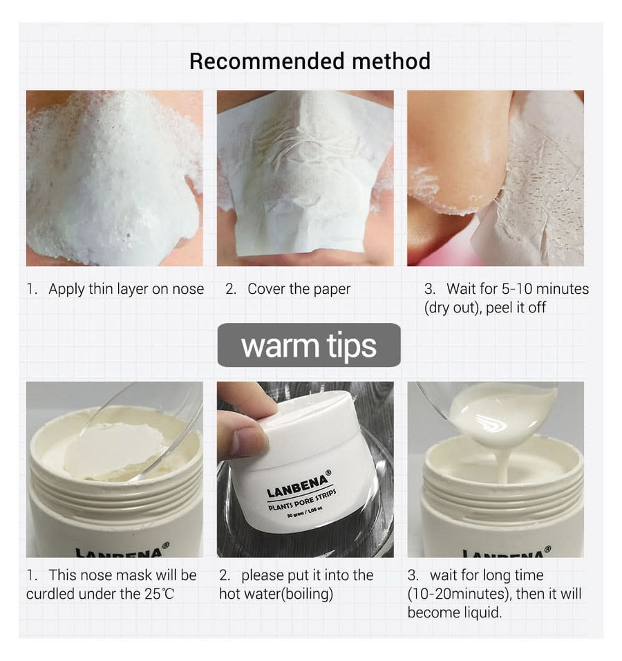 LANBENA Anti - Blackhead Peel Off Mask - Removes Blackheads from Face and Nose - Sccoti