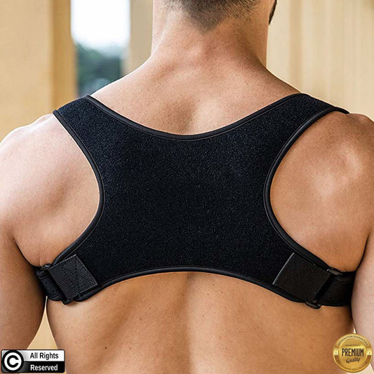 Posture Corrector & Spine Support | Universal Fit Adjustable Upper Back Brace For Clavicle To Support Neck, Back and Shoulder Pain Relief Kyphosis Straightener - Sccoti