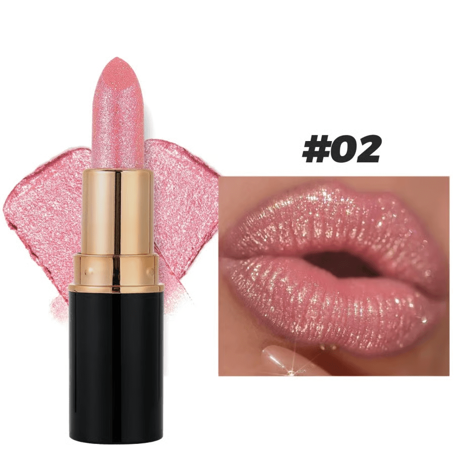 Diamond Lip Gloss Glitter Waterproof Lipstick - Sccoti