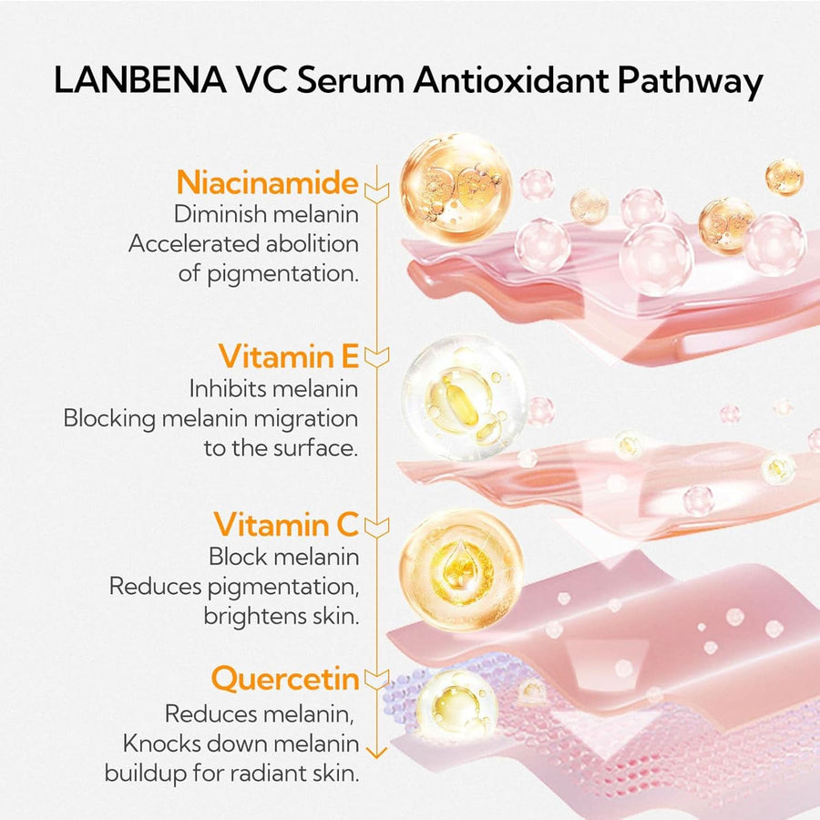 20% Vitamin C Serum For Face, Brightening Skin, Dark Spot Remover, Reduce Wrinkle, Anti Aging Glowing Serum, Facial Moisturizer with Niacinamide, Vitamin E, Hyaluronic Acid, 15 ML/ 0.51 Fl oz - Sccoti