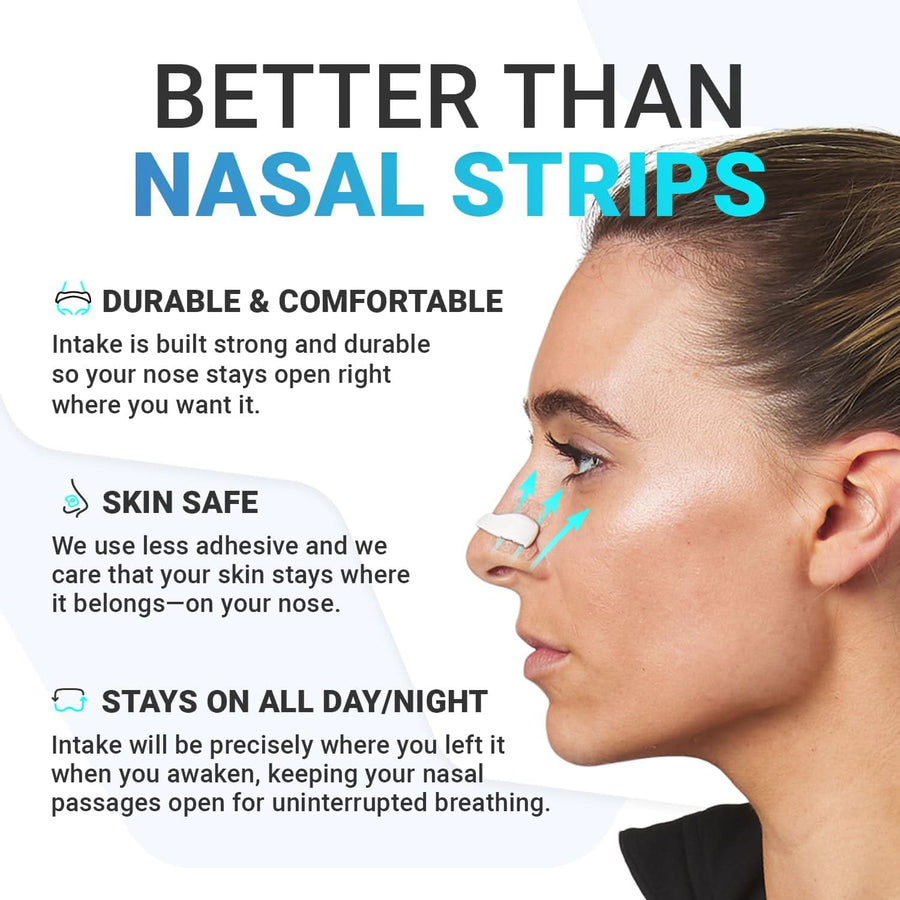 Breathing Nasal Strip Starter Kit - Boost Oxygen Intake, Reduce Snoring, Improve Sleep Quality - Sweat Resistant, Skin Safe Nasal Strips - Extra Strength Snoring Solution - Sccoti
