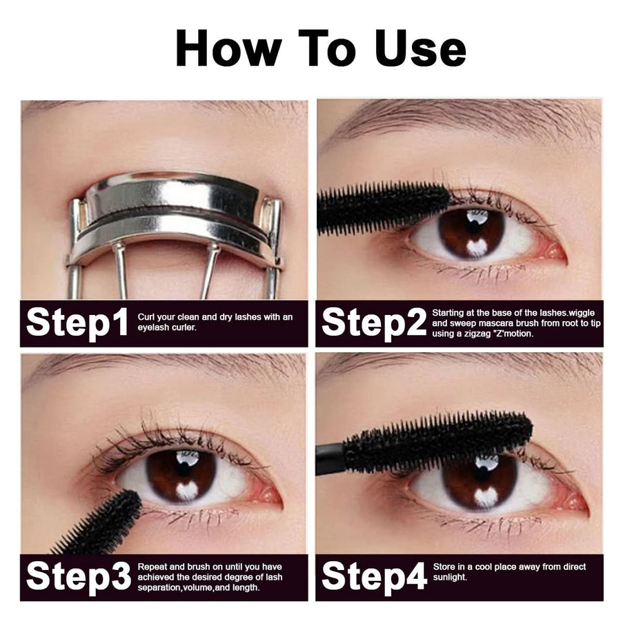 High Quality 3D Waterproof Volume 2 - in - 1 Mascara for Eyelashes - Sccoti