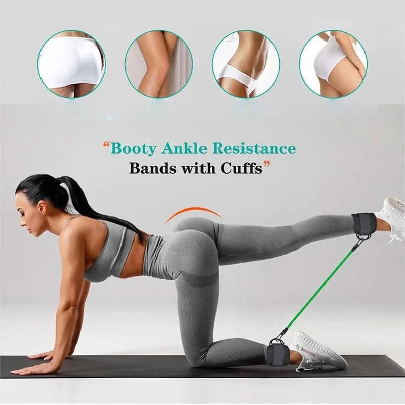 Ankle Strap Resistance Bands Hip Leg Strength Pull Rope - Sccoti